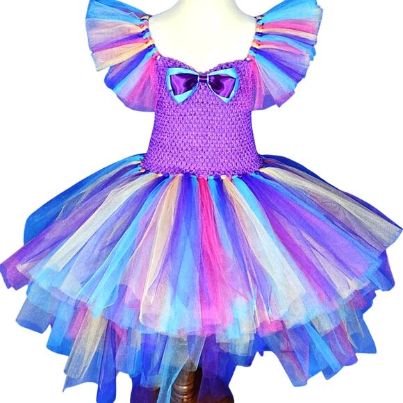 BLACK FRIDAY SALE - TuTu Dress Hi-Lo Lined Bodice Size 6 - 8 youth NWT Handmade - Picture 2 of 10